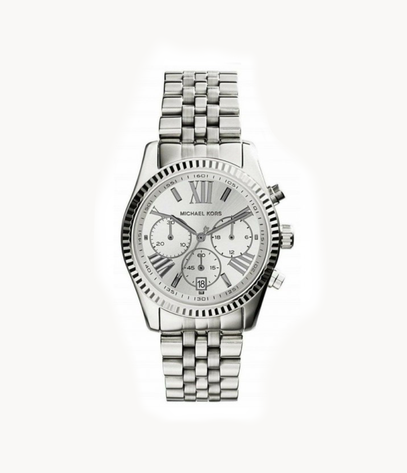 Michael Kors Silver Tone Lexington Silver Dial Watch