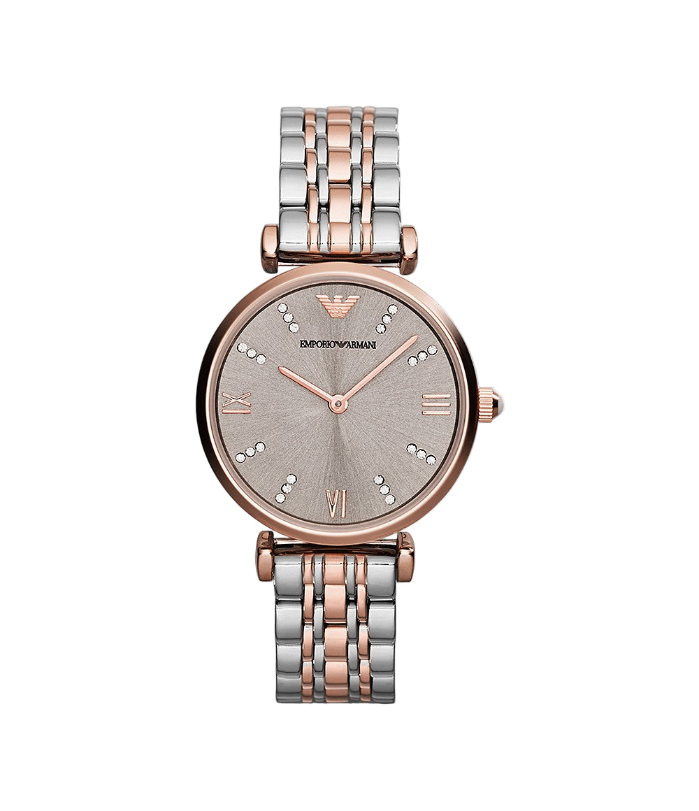 Emporio Armani Womens Two Hand Two-Tone Watch