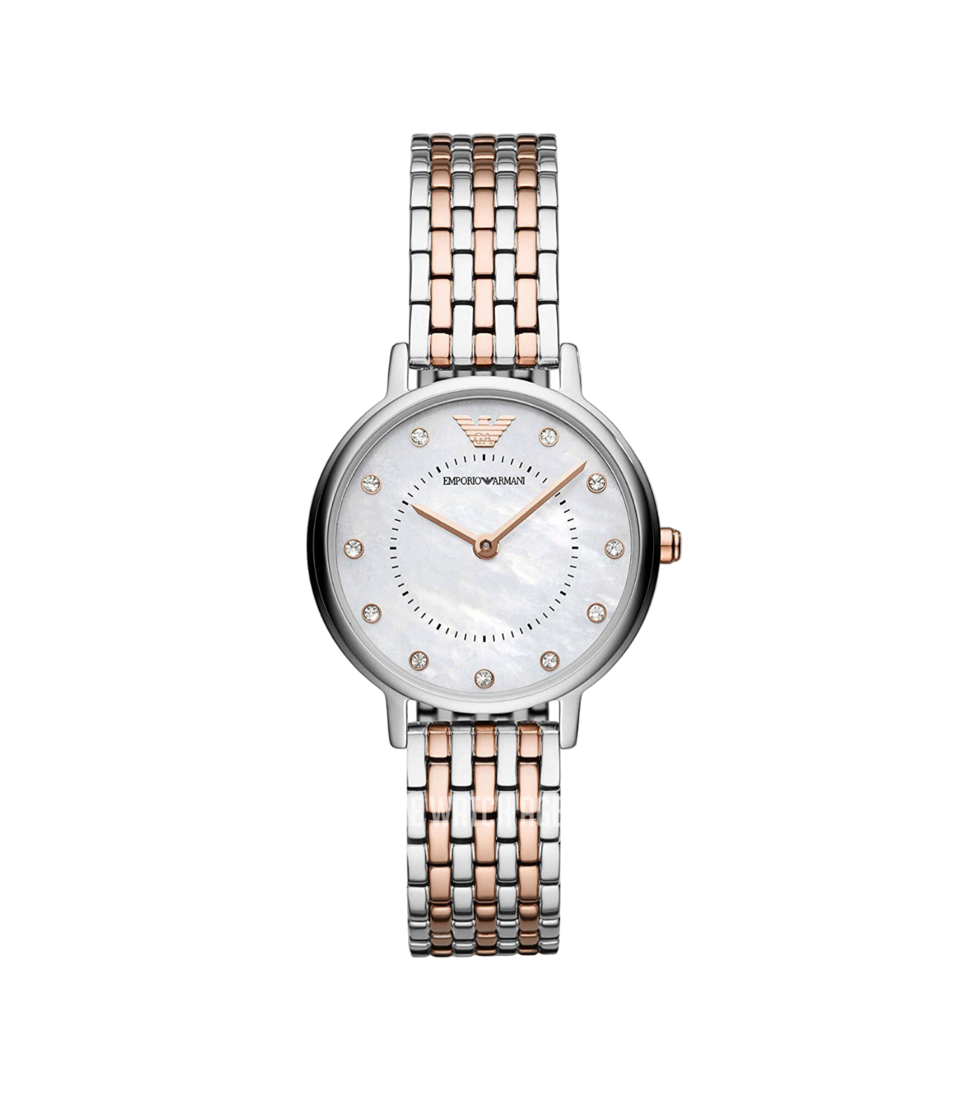 Emporio Armani Mop Two-Tone Dial Ladies Watch