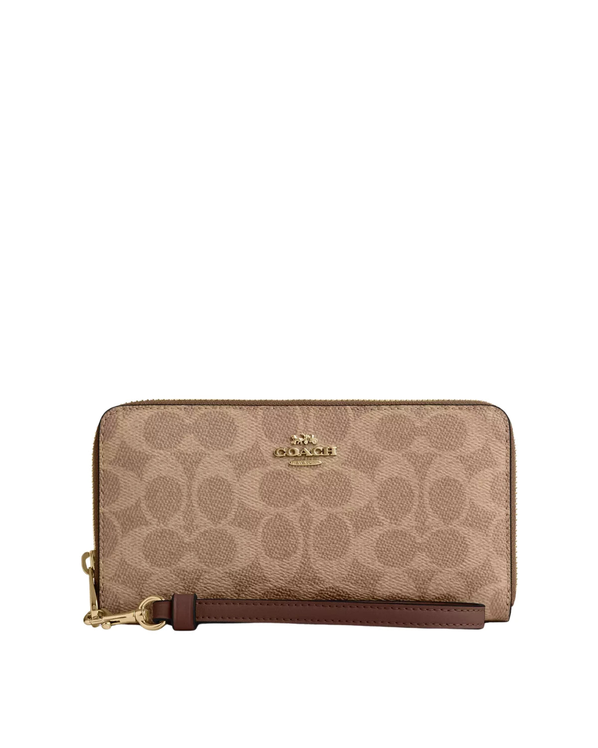 Long Zip Around Wallet In Signature Canvas