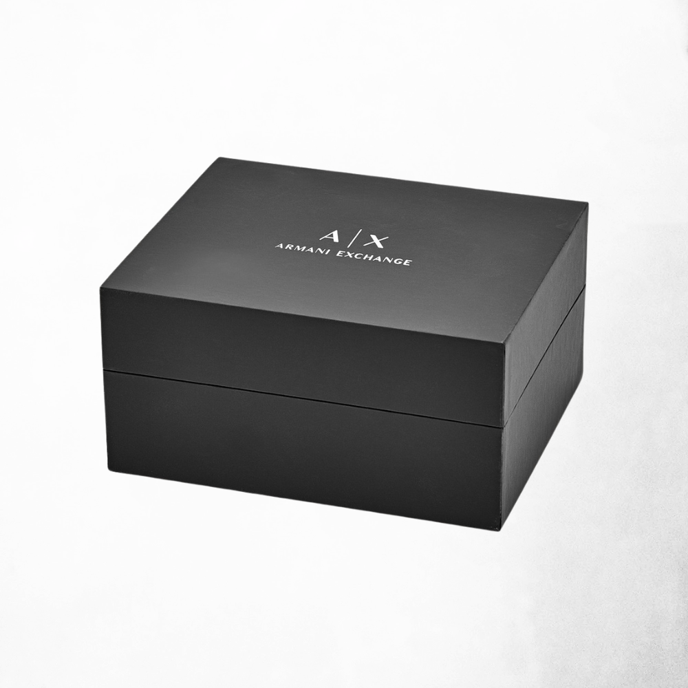 Armani Exchange Hampton Blue Dial Watch And Bracelet Set