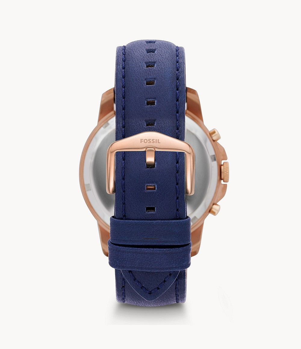 Fossil Grant Sport Chronograph Blue Leather Men's Watch