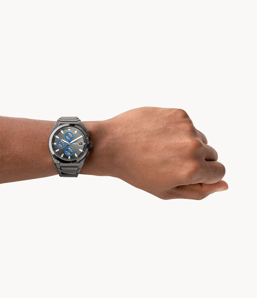 Fossil Everett Chronograph Smoke Stainless Steel Watch