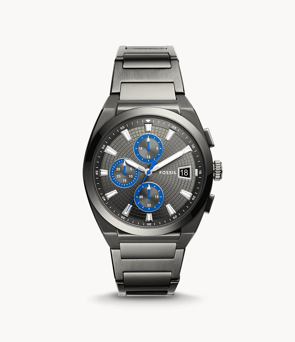 Fossil Everett Chronograph Smoke Stainless Steel Watch