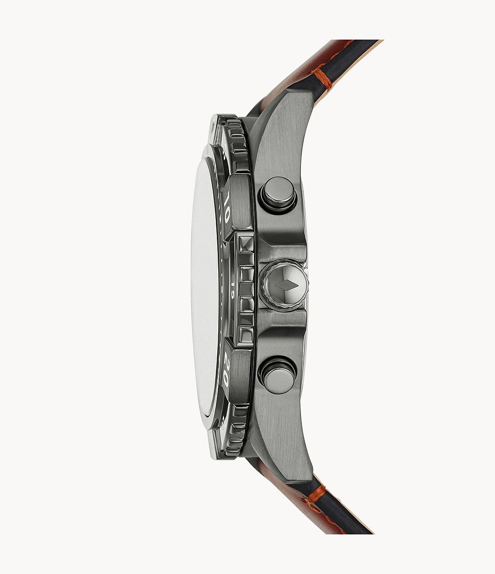 Fossil Garrett Chronograph Brown Leather Watch