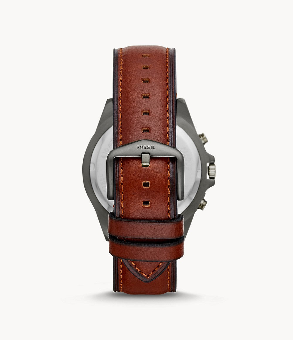 Fossil Garrett Chronograph Brown Leather Watch