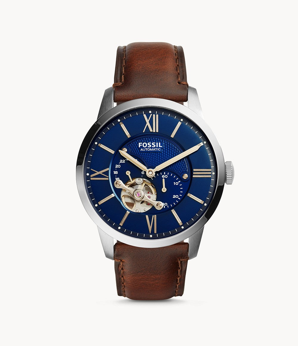 Fossil Townsman Automatic Brown Leather Watch