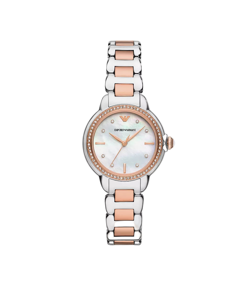 Emporio Armani Three-Hand Two-Tone Stainless Steel Watch