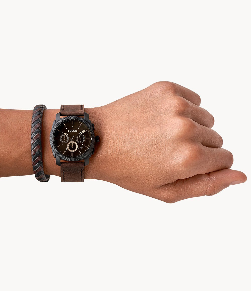 Fossil Machine Chronograph Brown Leather Watch