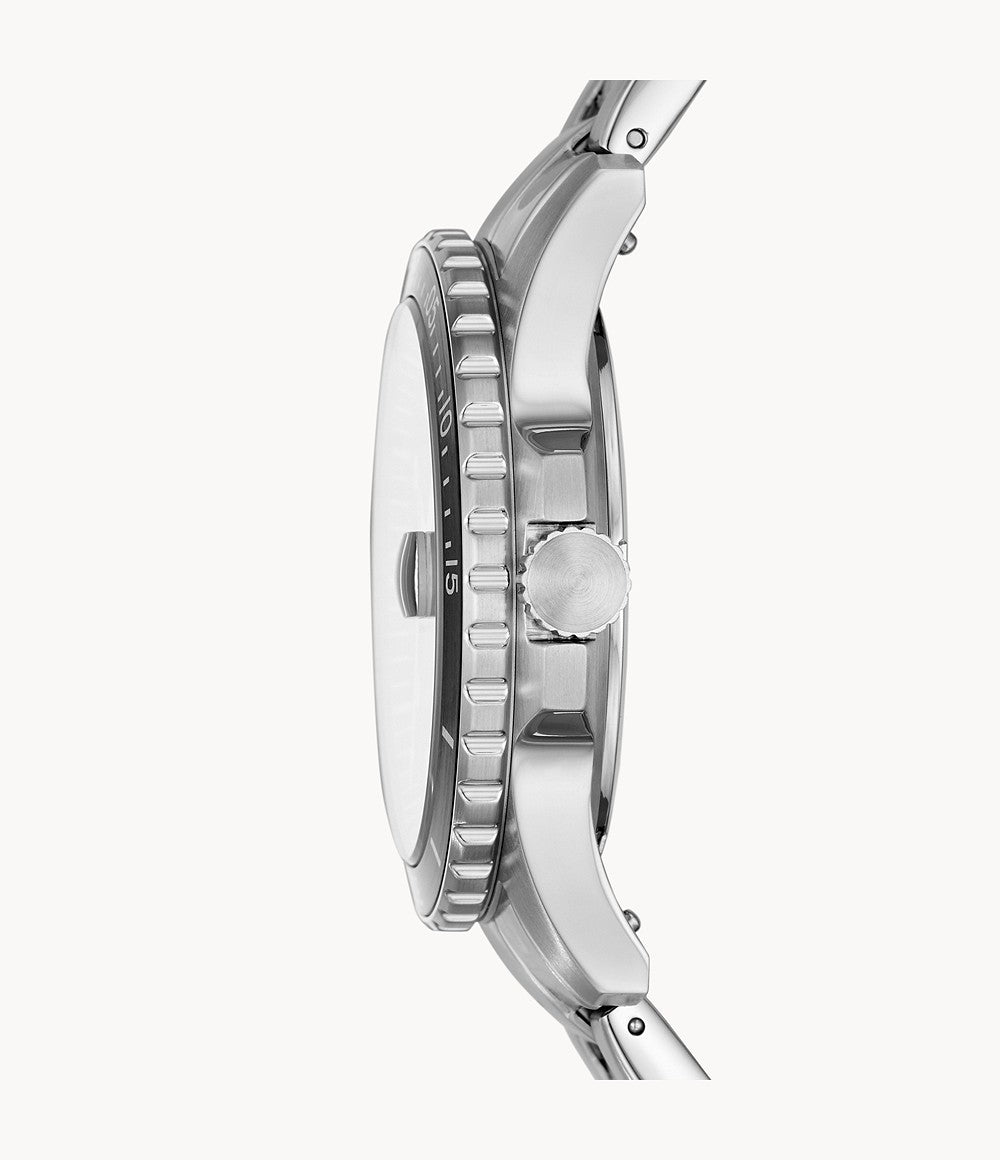 Fossil FB-01 Three-Hand Date Stainless Steel Watch