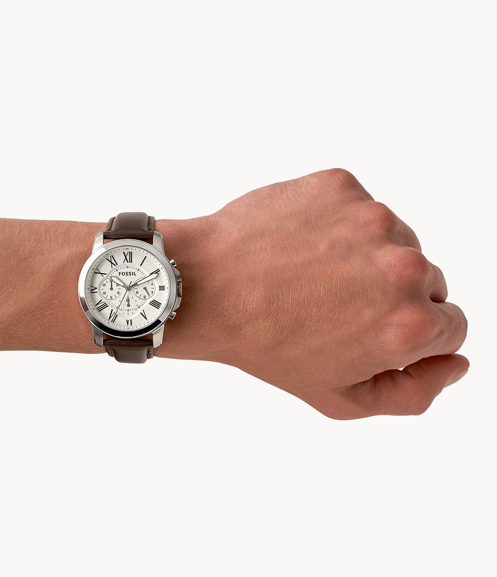 Fossil Grant Chronograph Brown Leather Watch