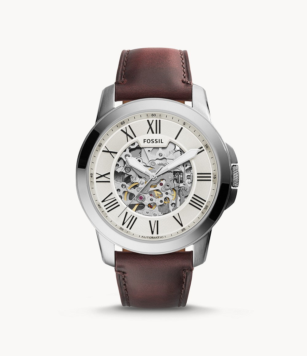 Fossil Automatic Dark Brown Leather Watch