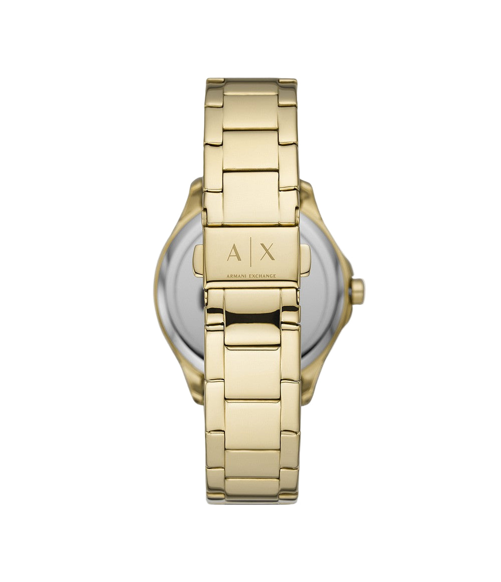 Armani Exchange Three-Hand Gold Tone Ladies Watch