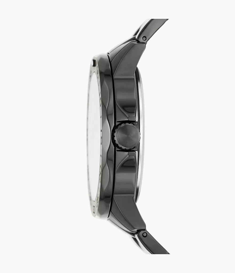 Fossil Bannon Automatic Smoke Stainless Steel Watch