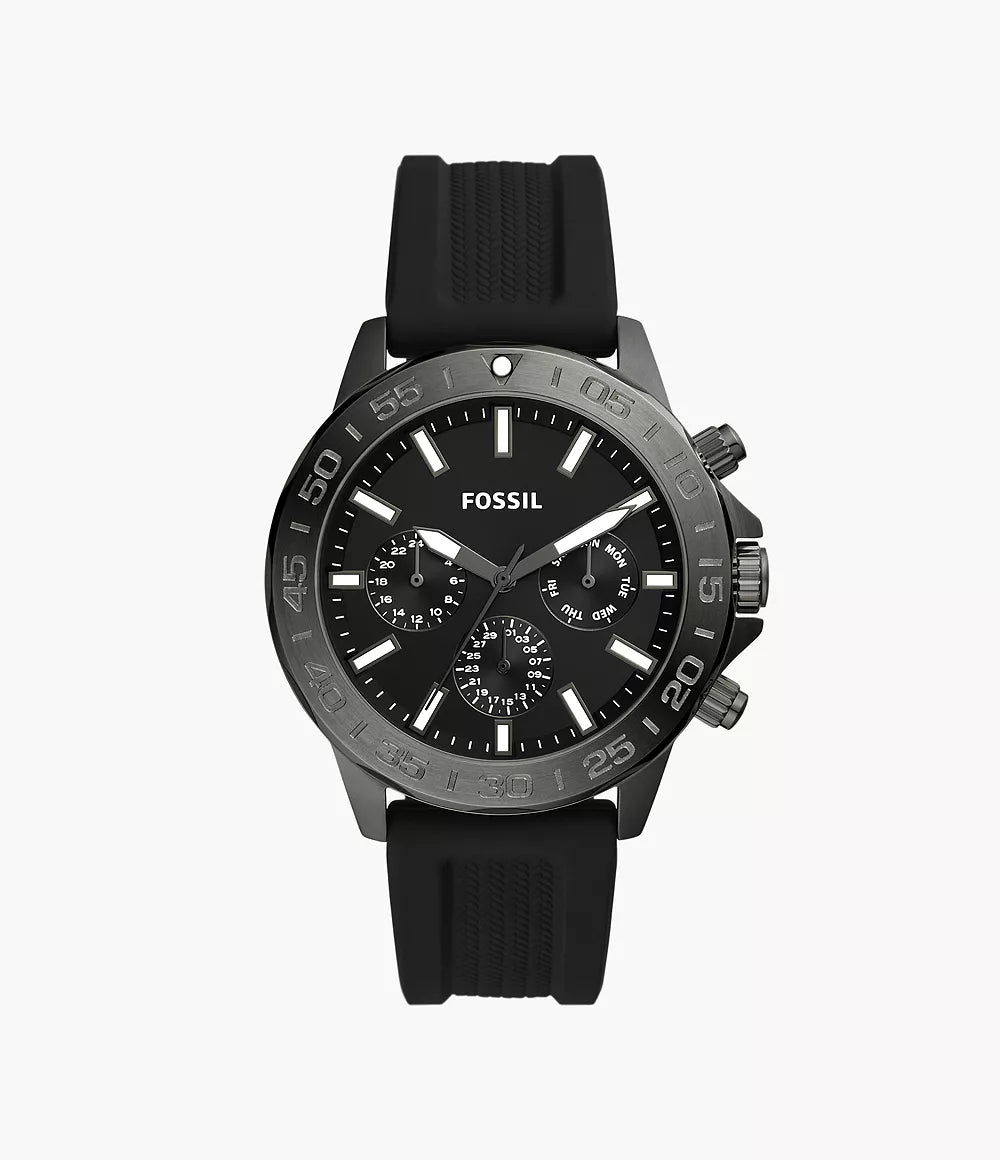 Bannon Multifunction Black Silicone Watch