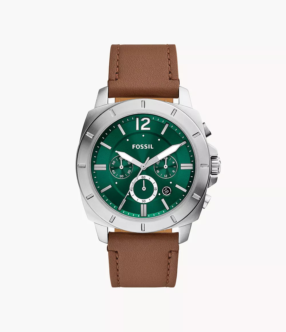 Privateer Chronograph Brown Leather Watch