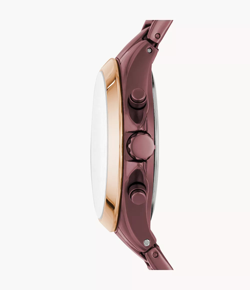 Modern Courier Midsize Chronograph Wine Stainless Steel Watch