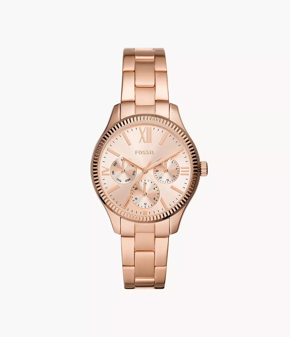 Rye Multifunction Rose Gold-Tone Stainless Steel Watch
