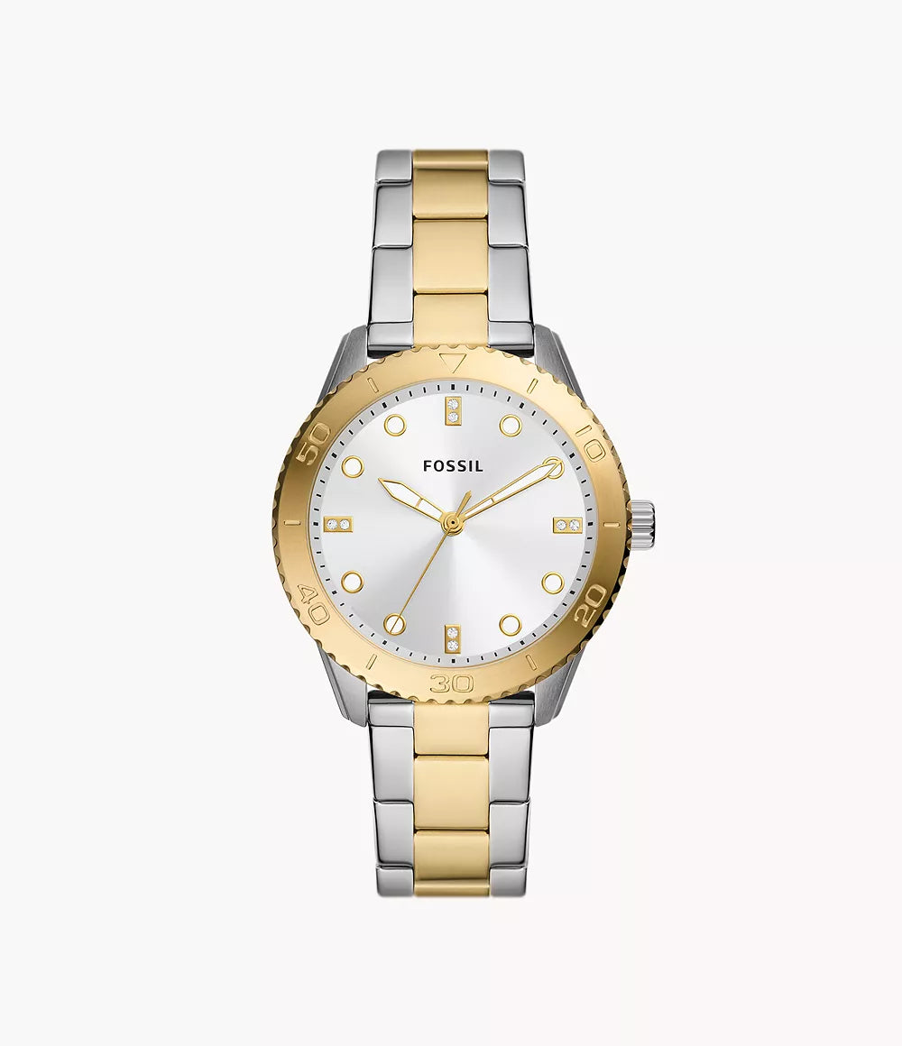 Dayle Three-Hand Two-Tone Stainless Steel Watch