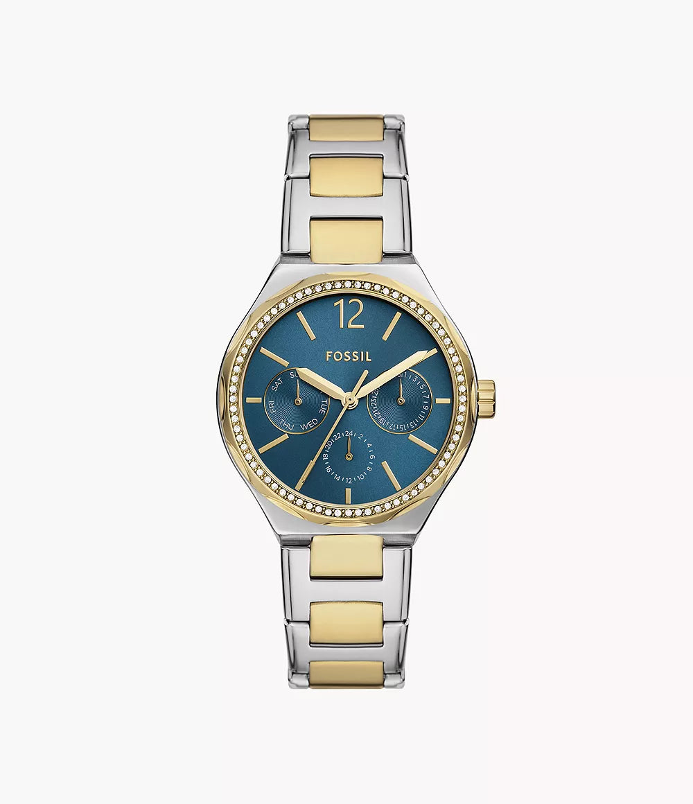 Eevie Multifuntion Two-Tone Stainless Steel Watch
