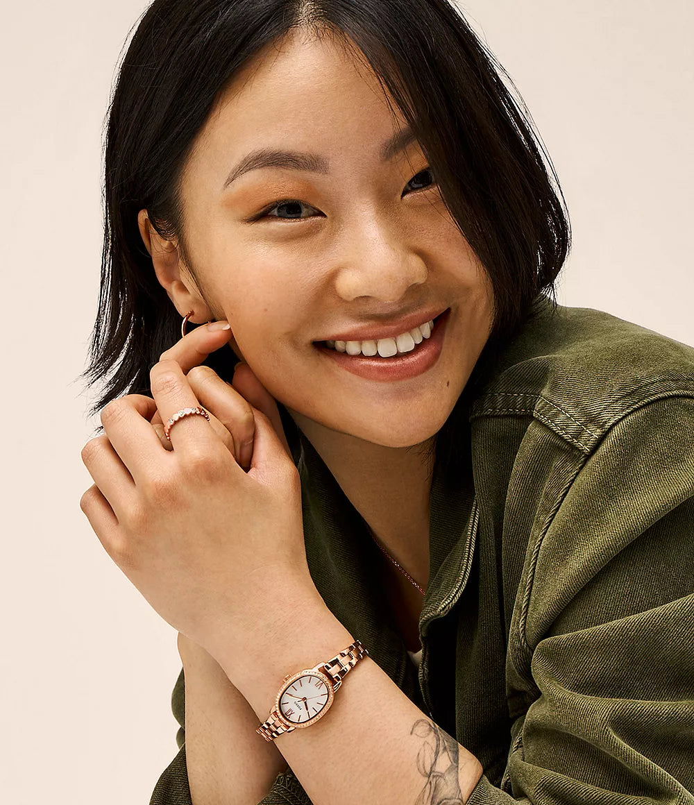 Penny Three-Hand Rose-Gold Stainless Steel Watch
