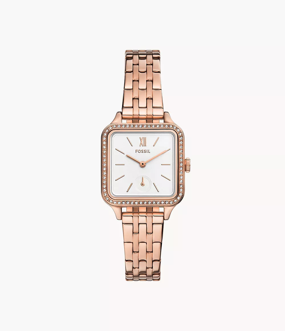 Colleen Three-Hand Rose Gold-Tone Stainless Steel Watch