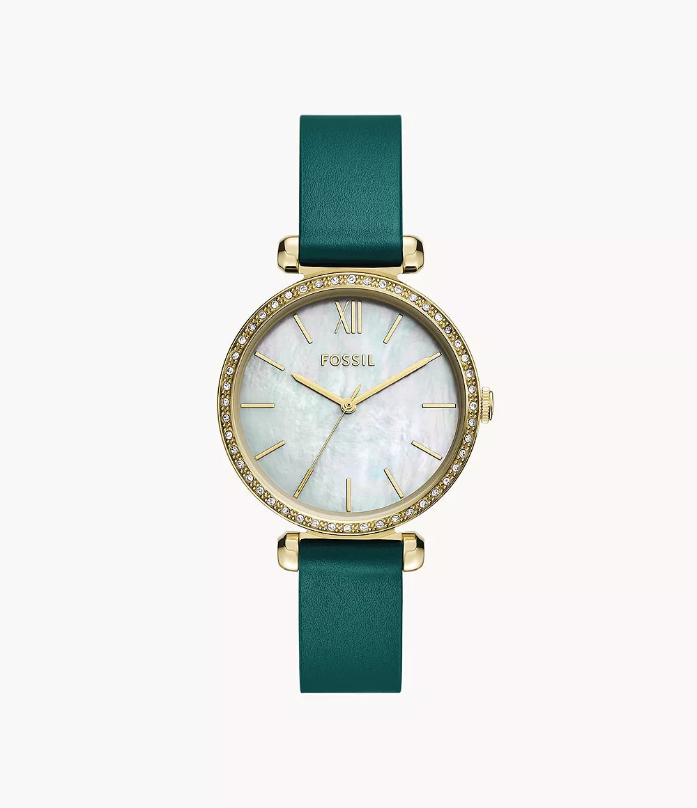 Tillie Three-hand Jade Leather Watch