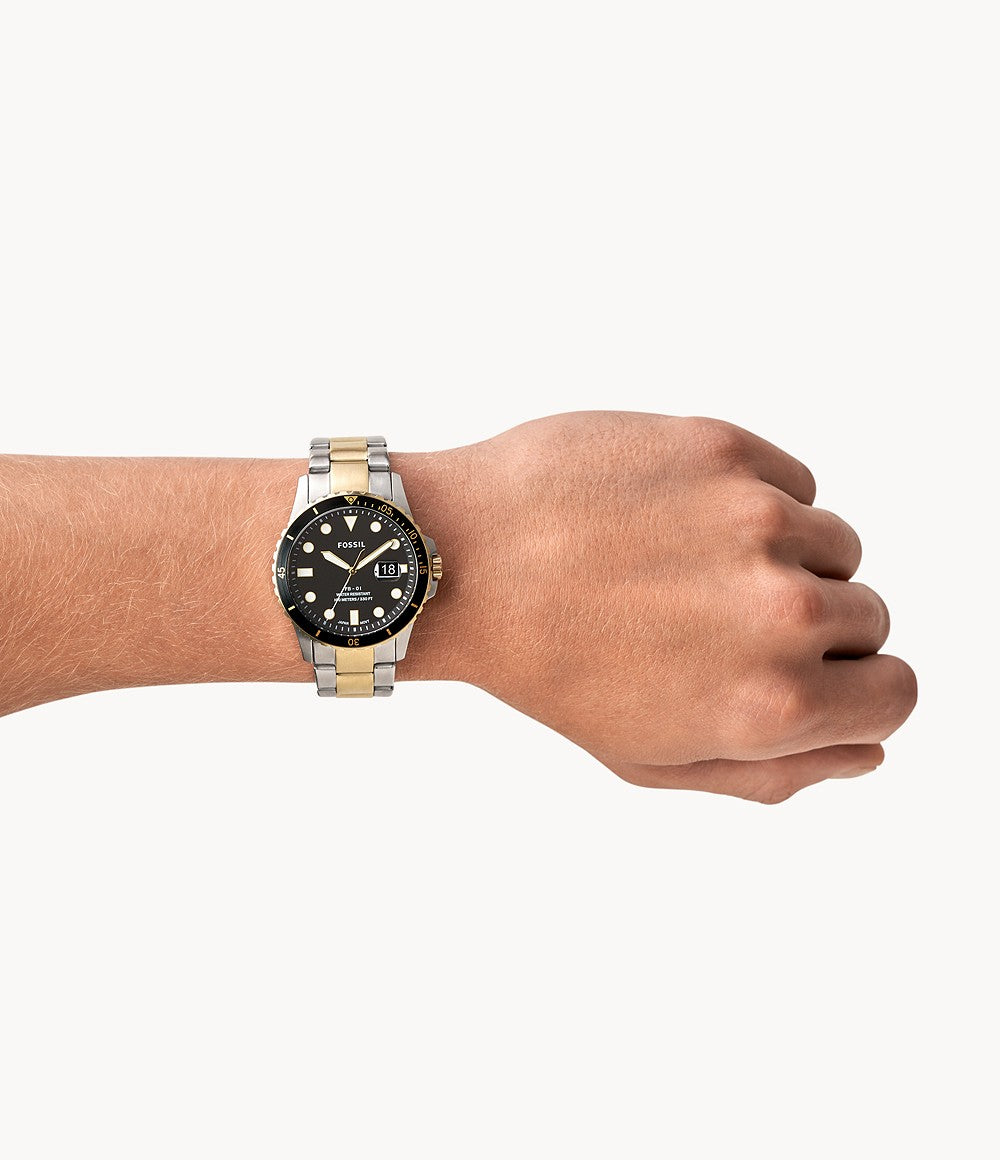 Fossil FB-01 Three-Hand Date Two-Tone Men's Watch