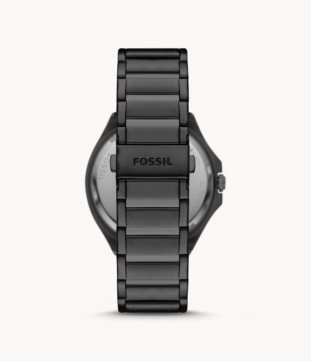 Fossil Evanston Automatic Black Stainless Steel Watch
