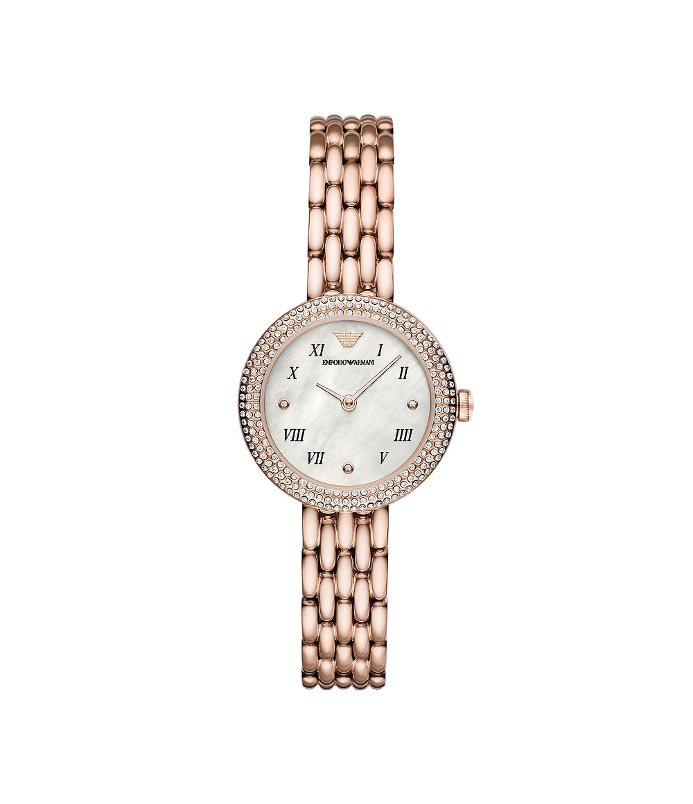 Emporio Armani Women'S Two-Hand Two Tone Stainless Steel Watch