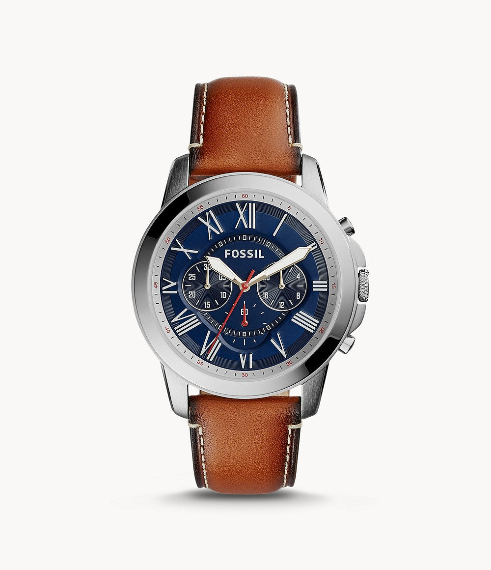 Fossil Grant Chronograph Brown Leather Watch
