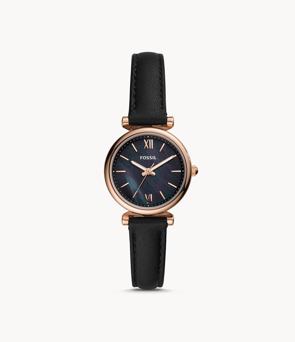 Fossil Carlie Mini Black Mother Of Pearl Ladies Watch