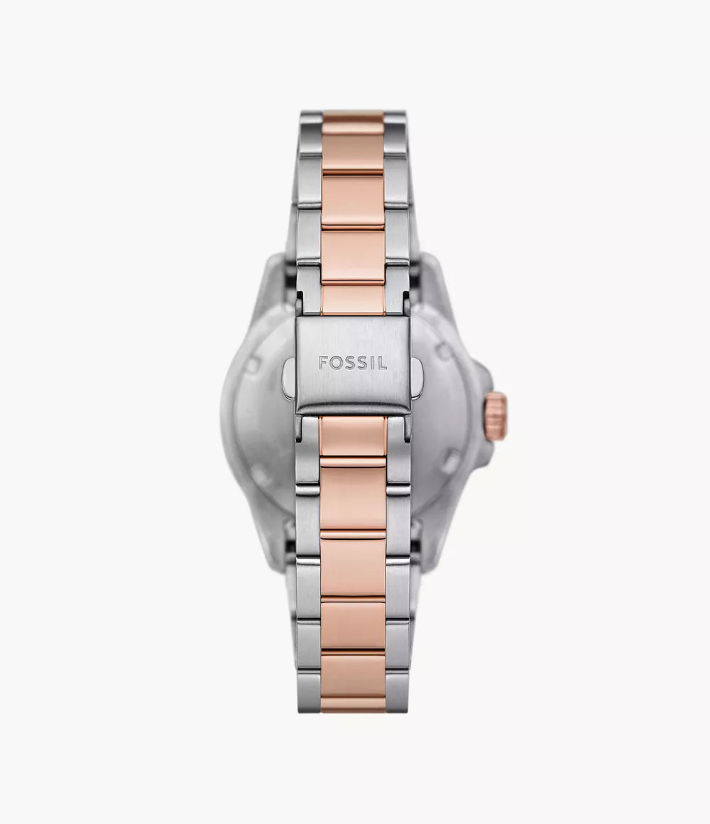 Fossil Blue Dive Three-Hand Two-Tone Stainless Steel Watch