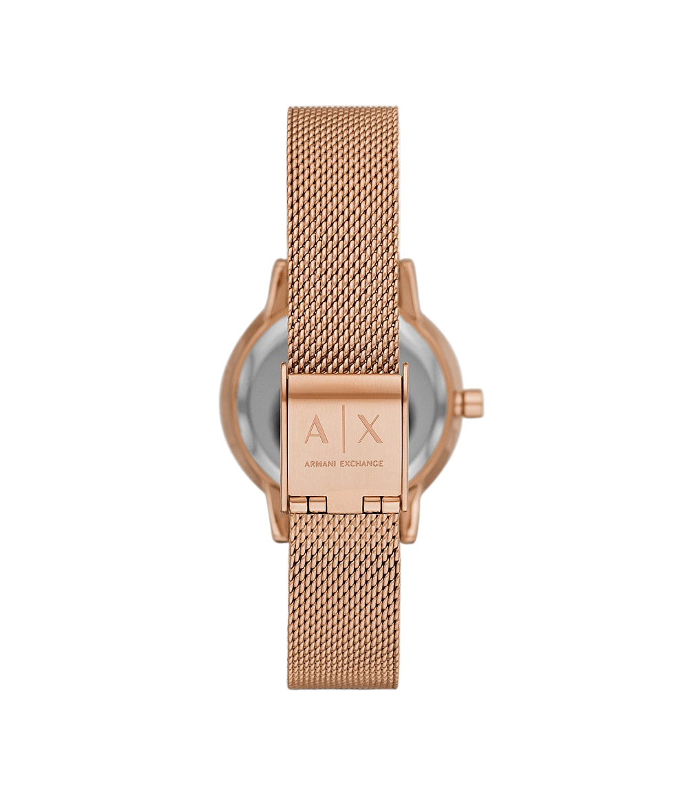 Armani Exchange Rose Gold-Tone Watch And Bracelet