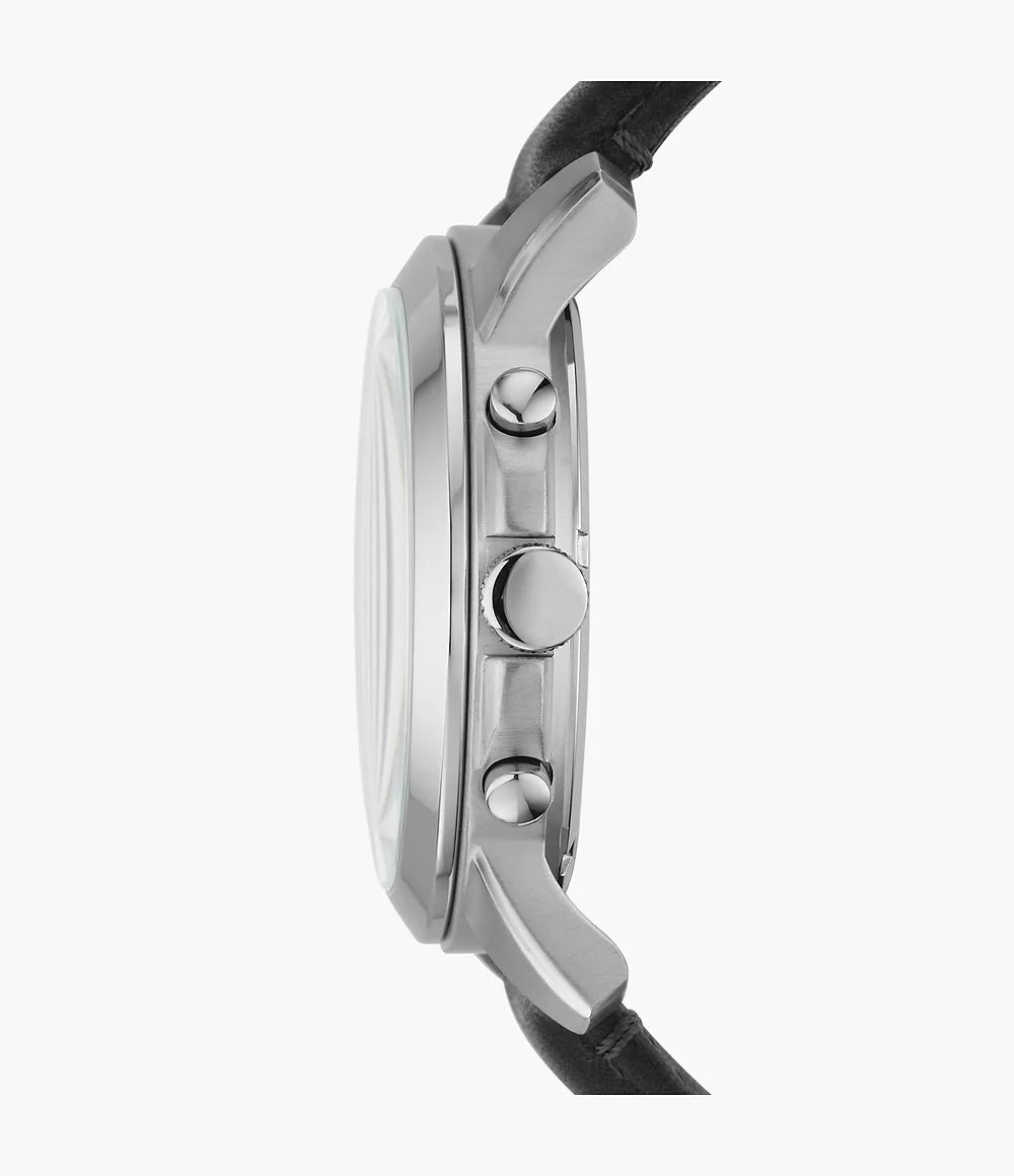 Fossil Grant Chronograph Black Leather Watch