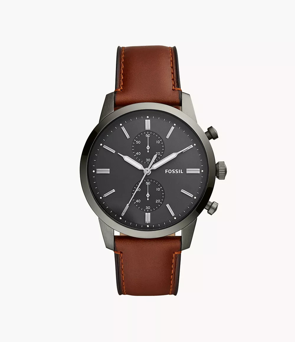 Fossil Townsman Chronograph Amber Leather Watch