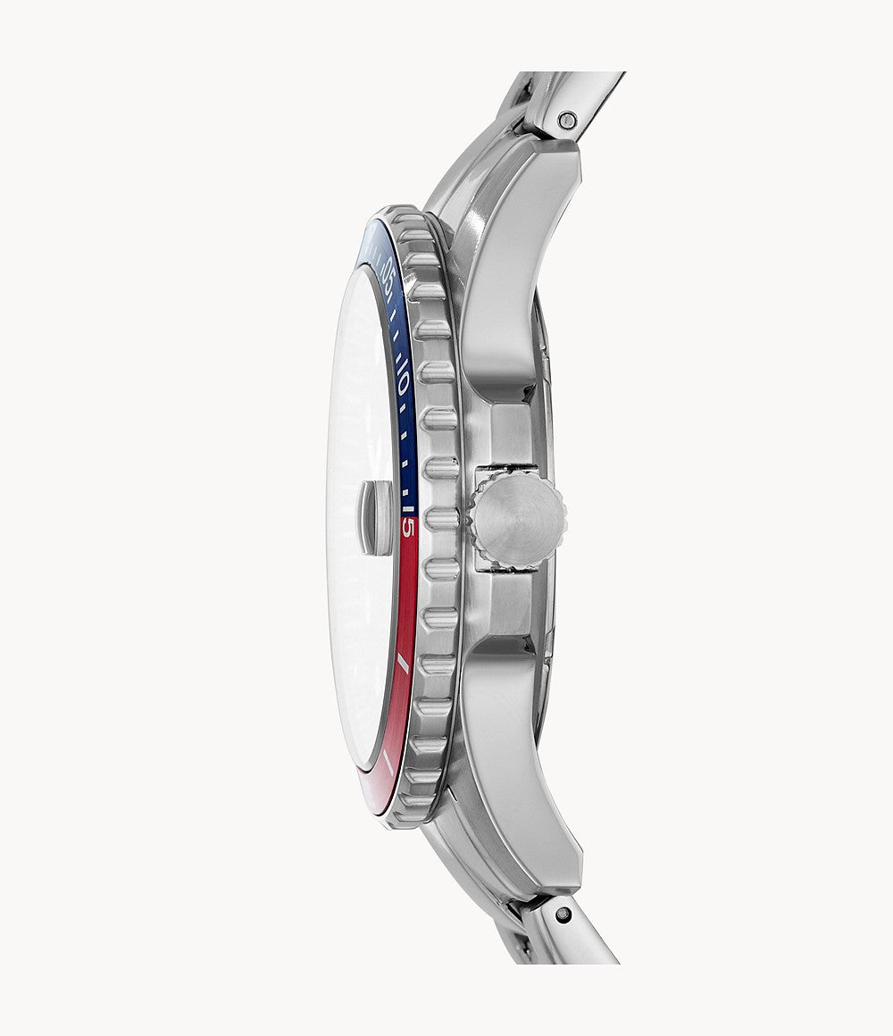 Fossil FB-01 Three-Hand Date Stainless Steel Watch