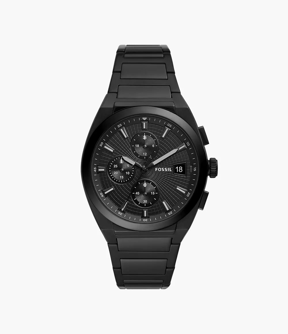 Fossil Everett Chronograph Black Stainless Steel Men’s Watch