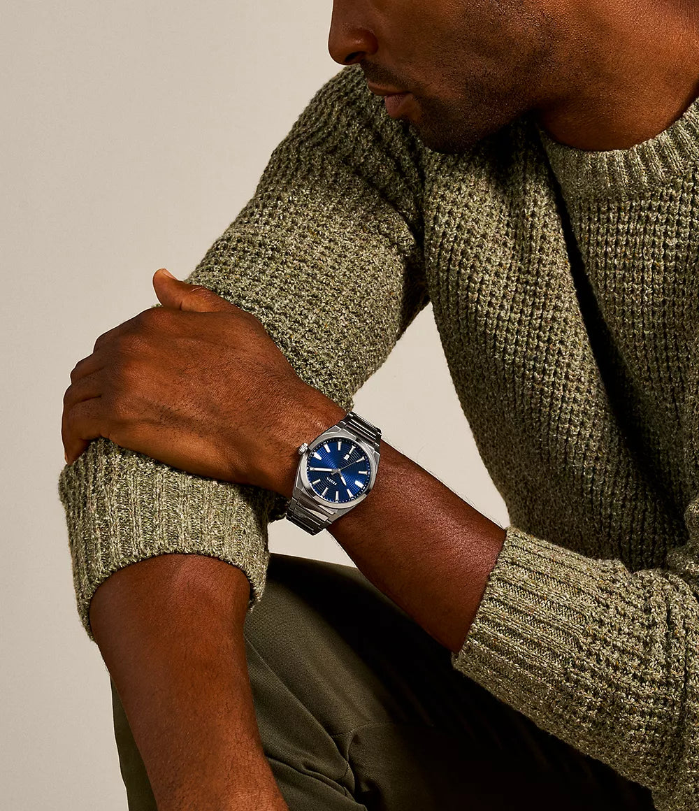 Everett Three-Hand Date Stainless Steel Watch