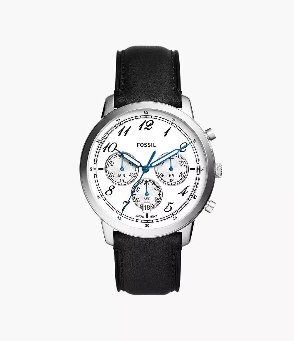 Fossil Neutra Chronograph Black Leather Watch