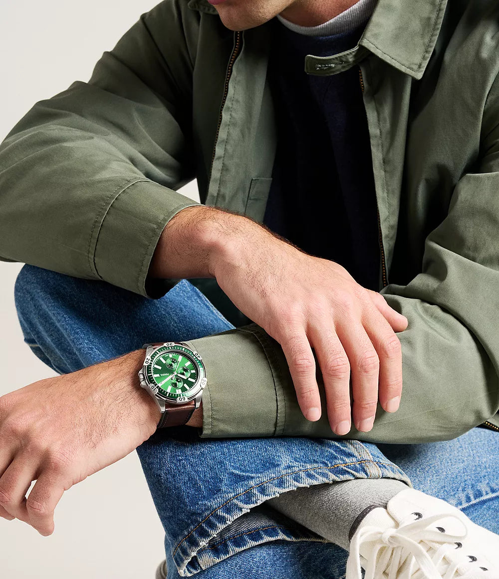 Fossil Garrett Multifunction Brown Leather Watch