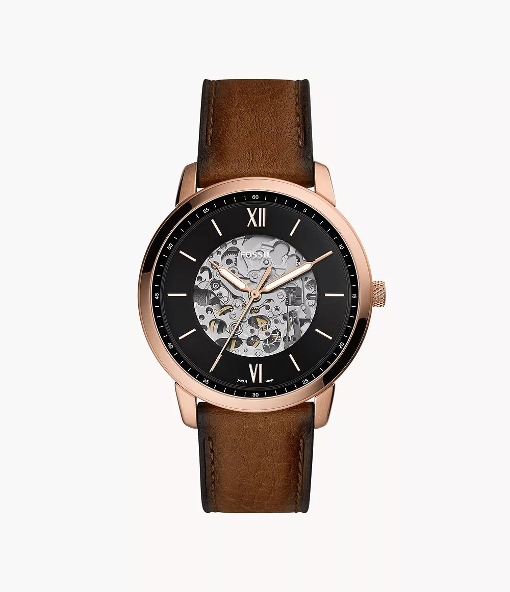 Fossil Neutra LiteHide™ Brown Automatic Leather Watch