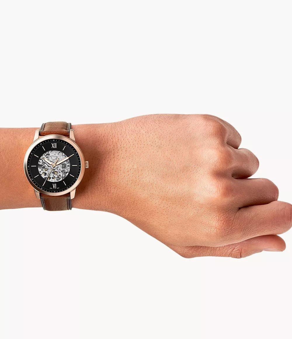 Fossil Neutra LiteHide™ Brown Automatic Leather Watch