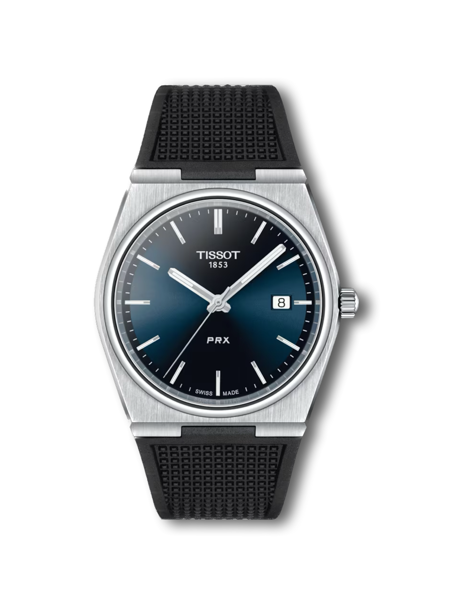 Tissot Prx Blue Dial Rubber Strap Quartz