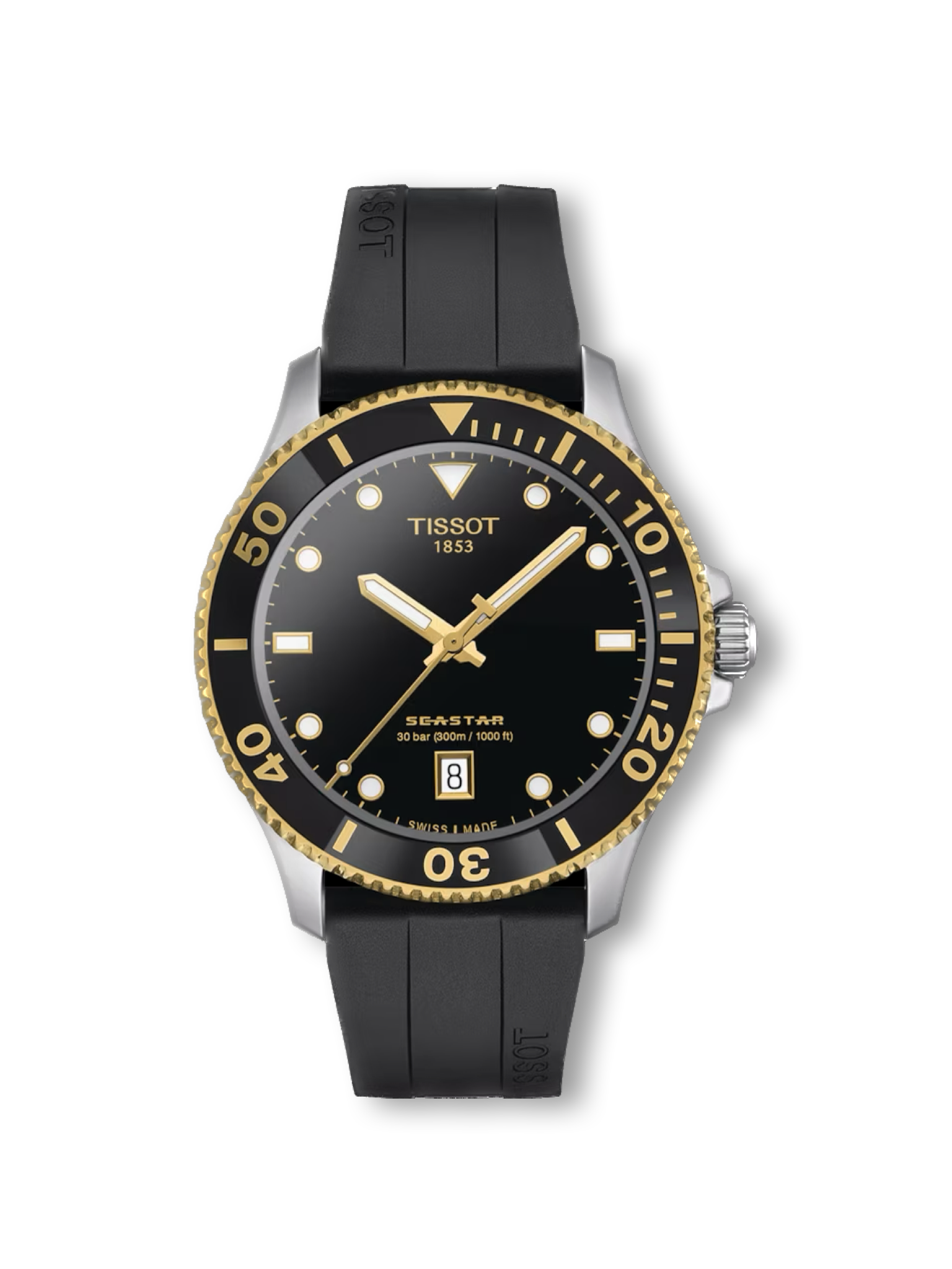Tissot Seastar 1000 40Mm Black Rubber Strap