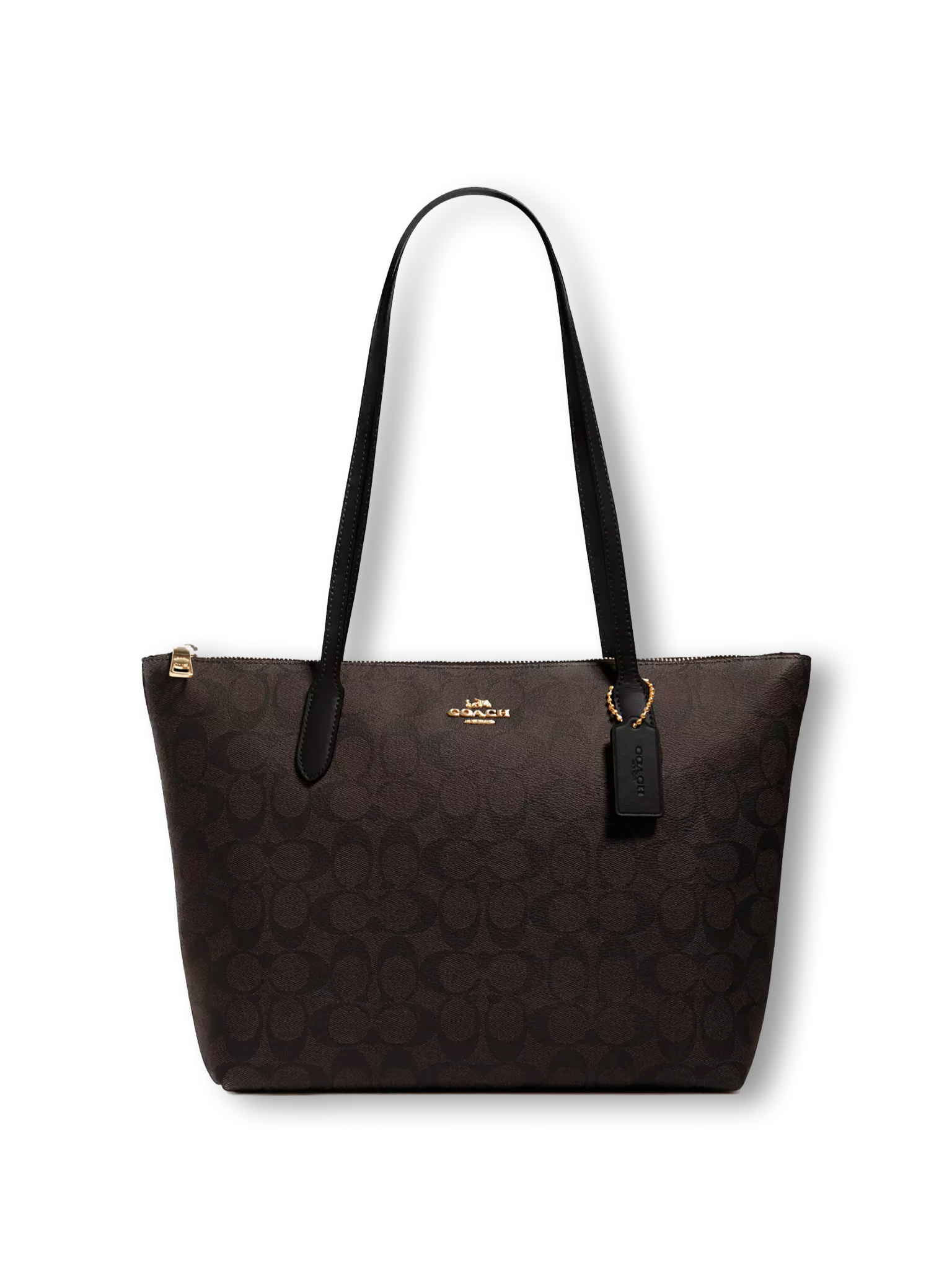 Zip Top Tote Bag In Signature Canvas