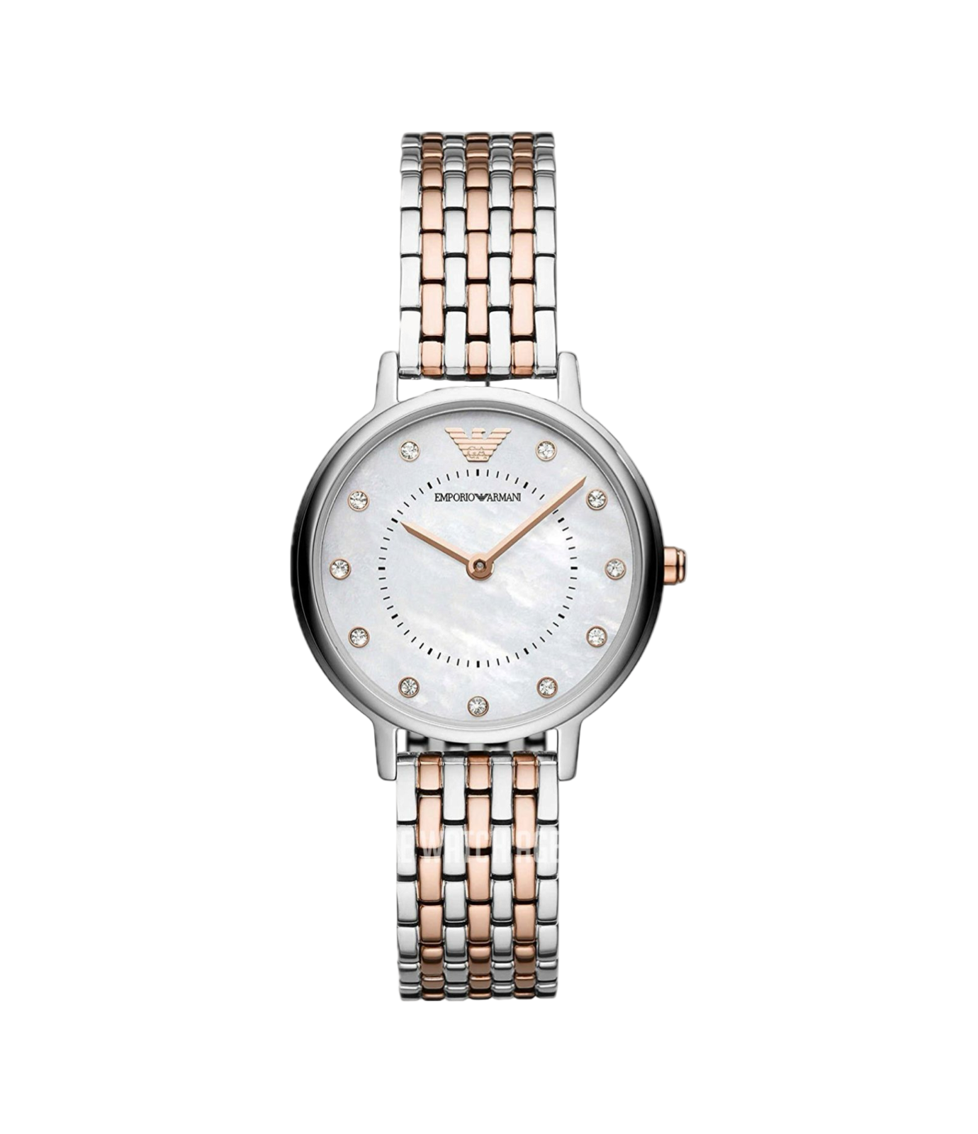 Emporio Armani Women'S Quartz Stainless Steel Mother Of Pearl Dial Watch