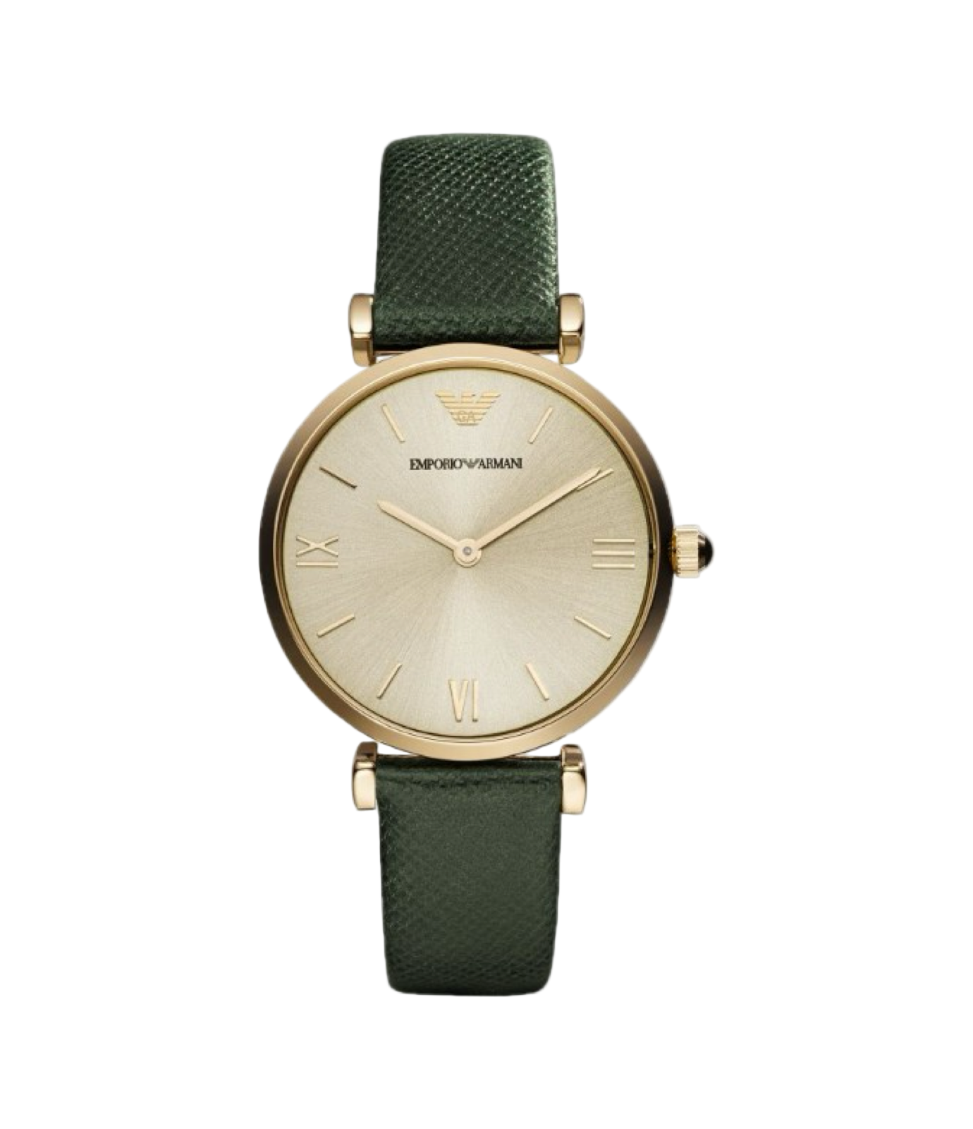 Emporio Armani Women'S Quartz Leather Strap Beige Dial Watch