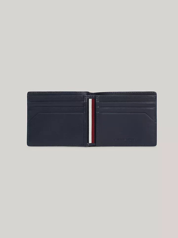Tommy Stripe Leather Bifold Wallet
