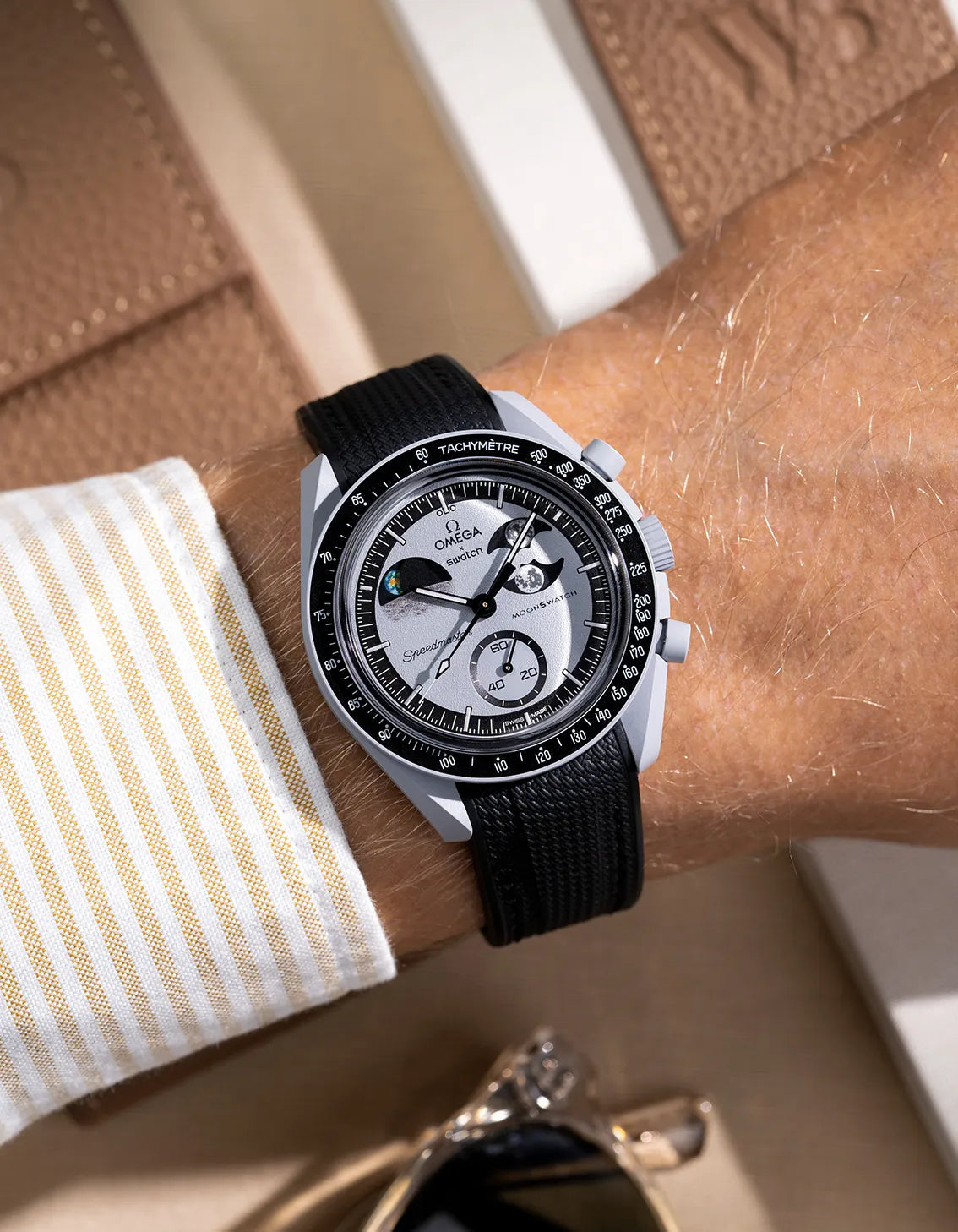 Curved Premium Rubber Strap - Black